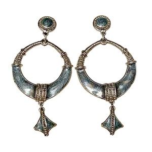EDGAR BEREBI Earrings Blue Silver Vintage